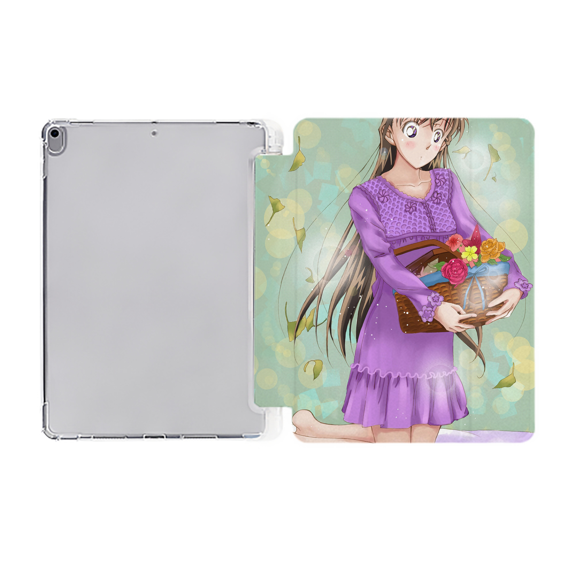 （画像用） 名探偵コナン Detective Conan IPad ケース ペン収納付き 三つ折りスタンド PUレザー×シリコン 対応機種9.5/10.5/10.9インチ